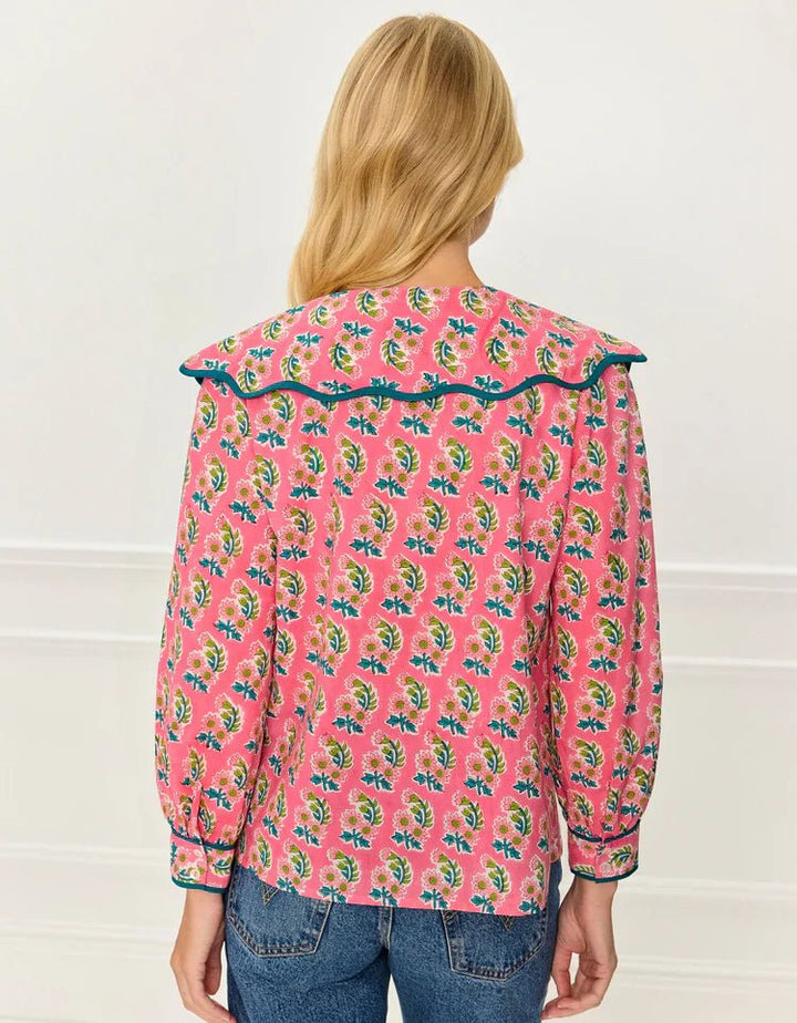 Pink City Prints Apple Blouse - Capri by Sunset & Co.
