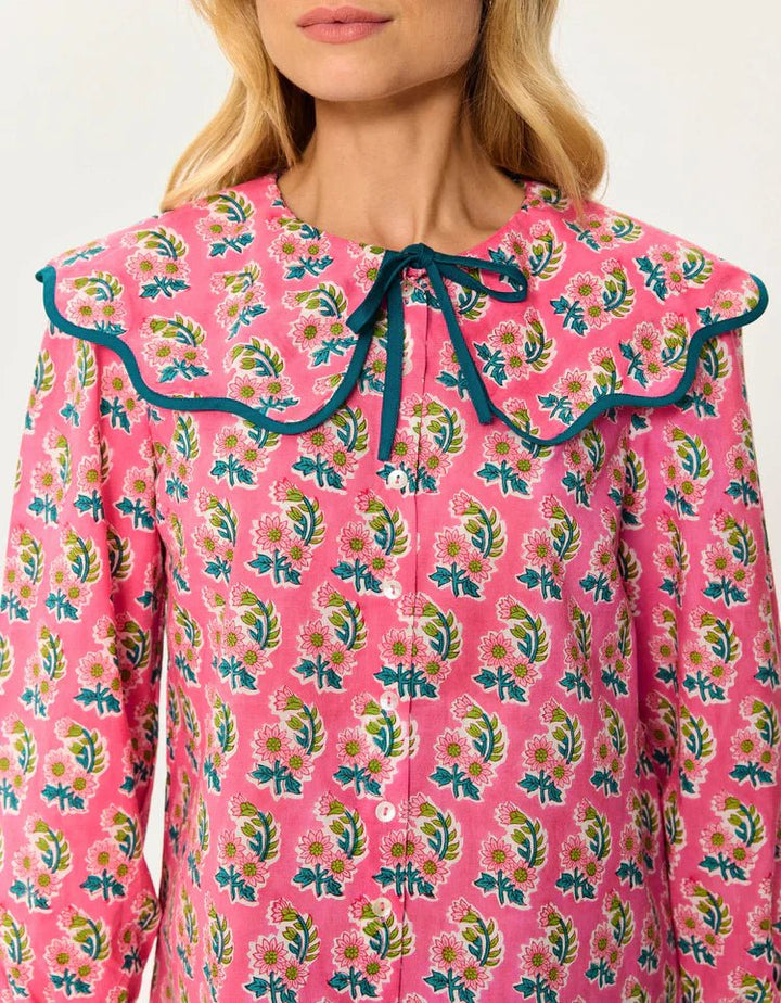 Pink City Prints Apple Blouse - Capri by Sunset & Co.