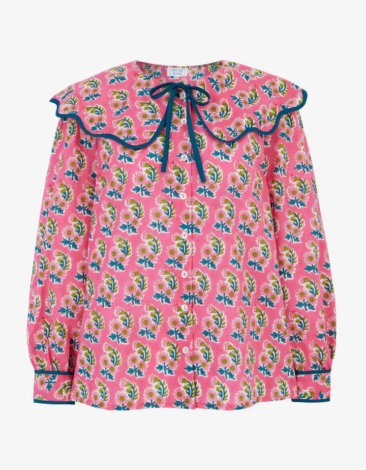 Pink City Prints Apple Blouse - Capri by Sunset & Co.