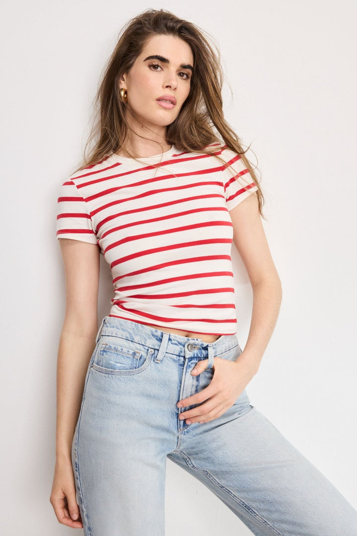 Good American Super Stretch Baby Tee - Capri by Sunset & Co.