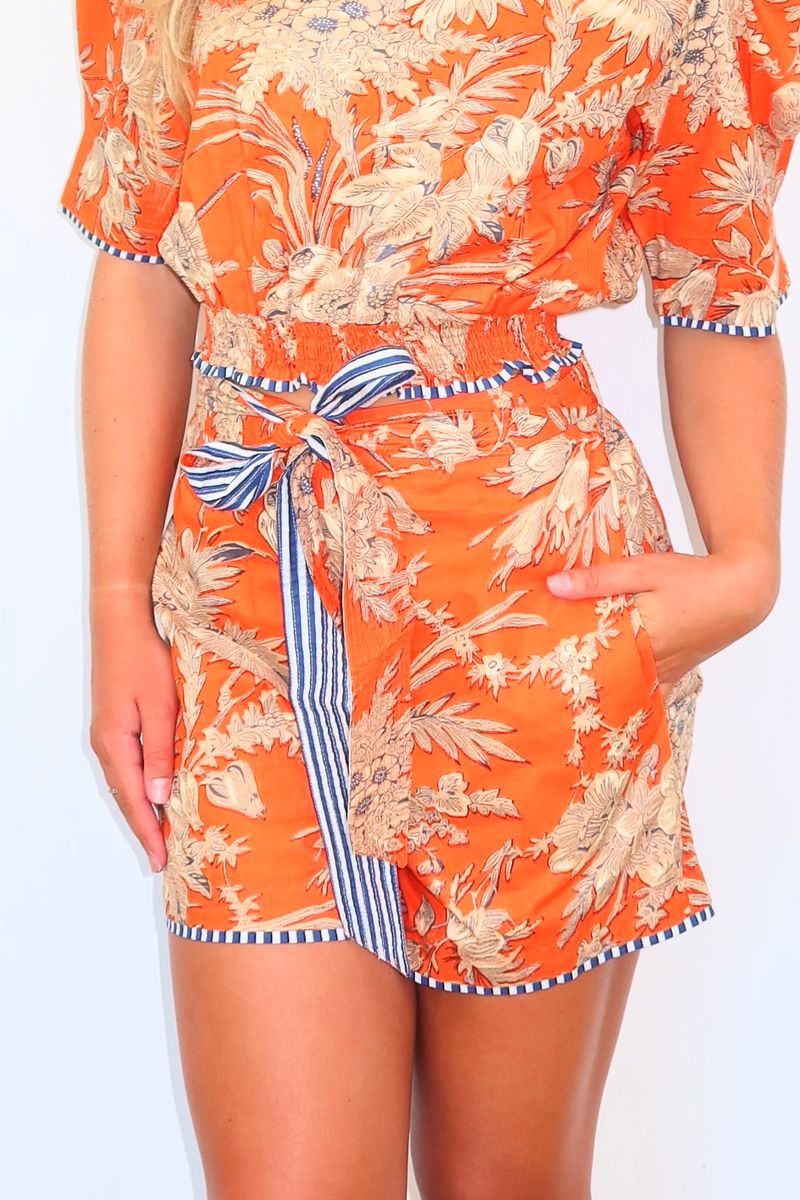 Nibi Mtk Maeve Belted Short - Capri by Sunset & Co.