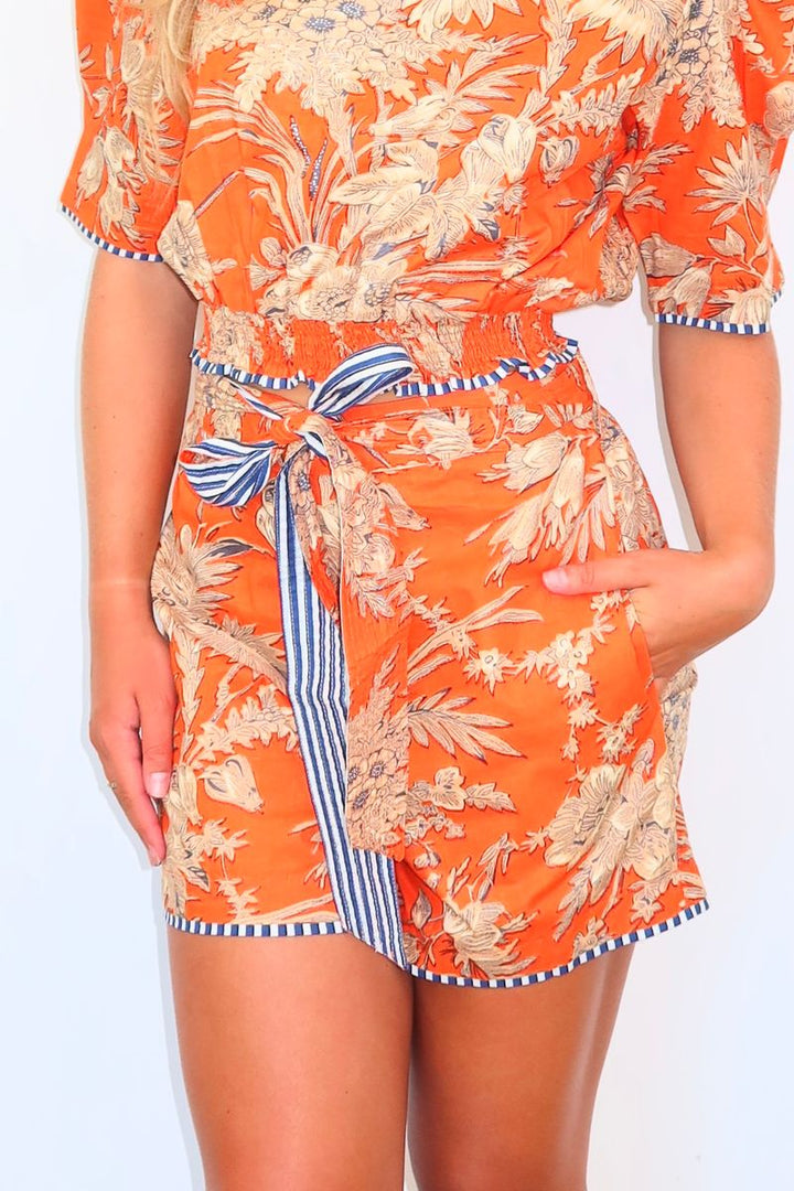 Nibi Mtk Maeve Belted Short - Capri by Sunset & Co.