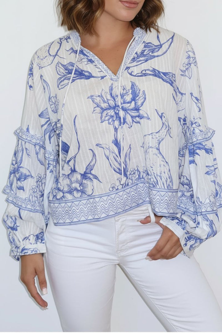 Nibi Mtk Kendra Blouse - Capri by Sunset & Co.