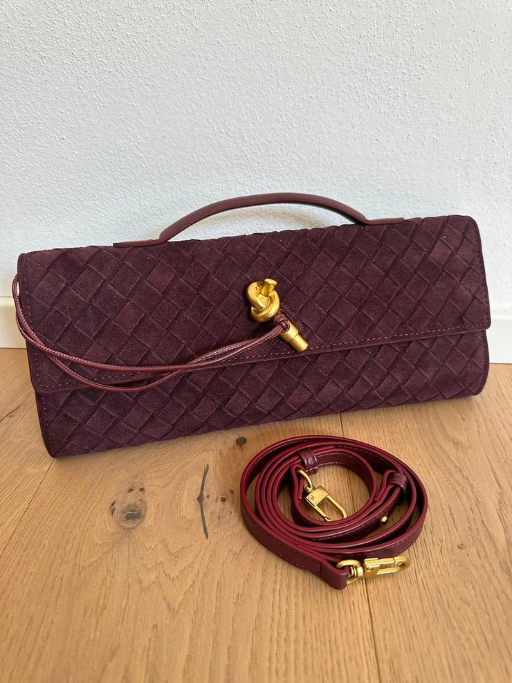 Knot Suede Clutch