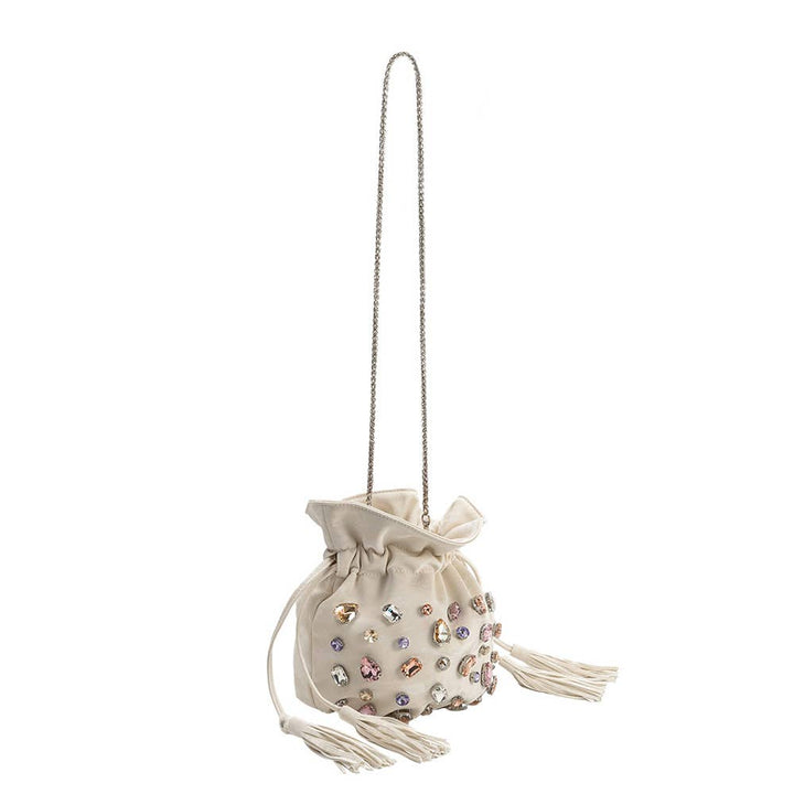 Melie Bianco Starla Vegan Leather Jewel Top Handle Bag - Capri by Sunset & Co.