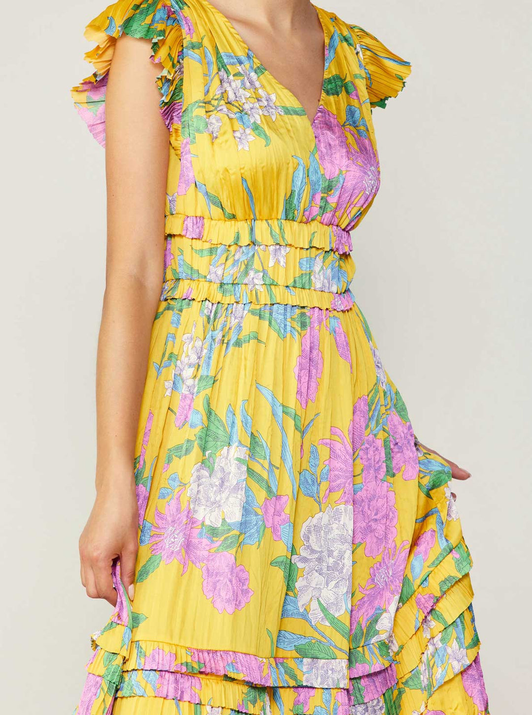 Current Air Pleated Midi Dress - Capri by Sunset & Co.
