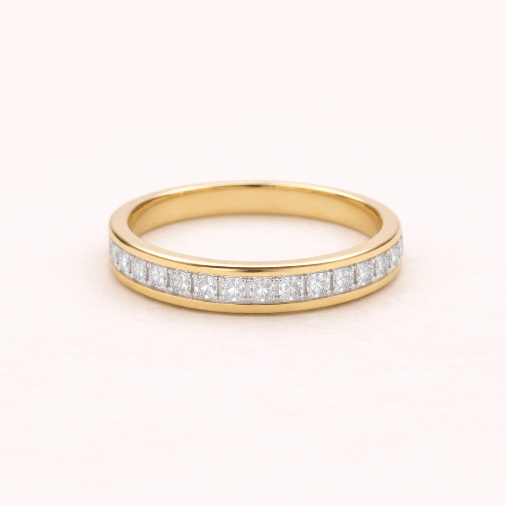 Nikki Smith Designs Krista Crystal Band Ring - Gold - Capri by Sunset & Co.