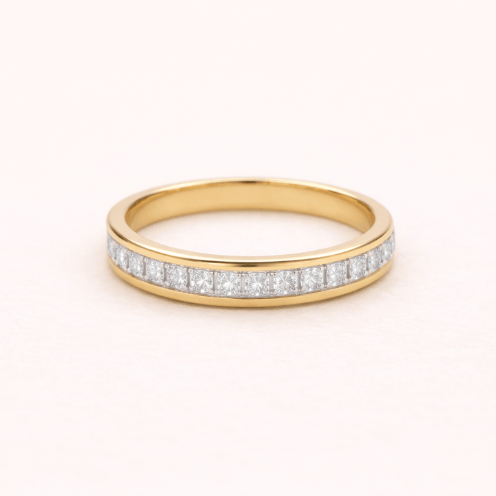 Nikki Smith Designs Krista Crystal Band Ring - Gold - Capri by Sunset & Co.