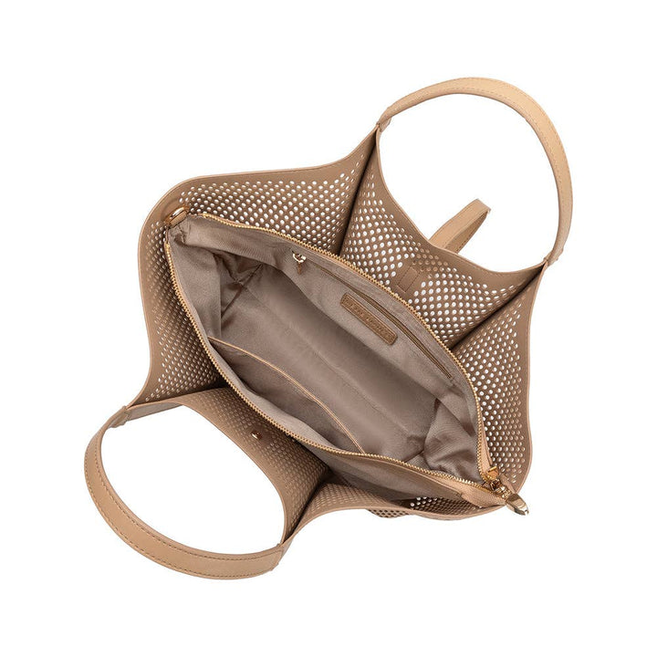 Melie Bianco Malia Laser Cut Vegan Leather Tote Bag - Capri by Sunset & Co.