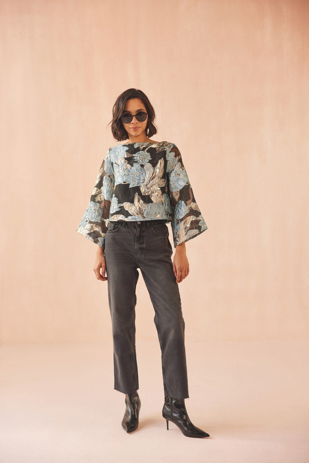 Omika Peyton Blouse - Capri by Sunset & Co.