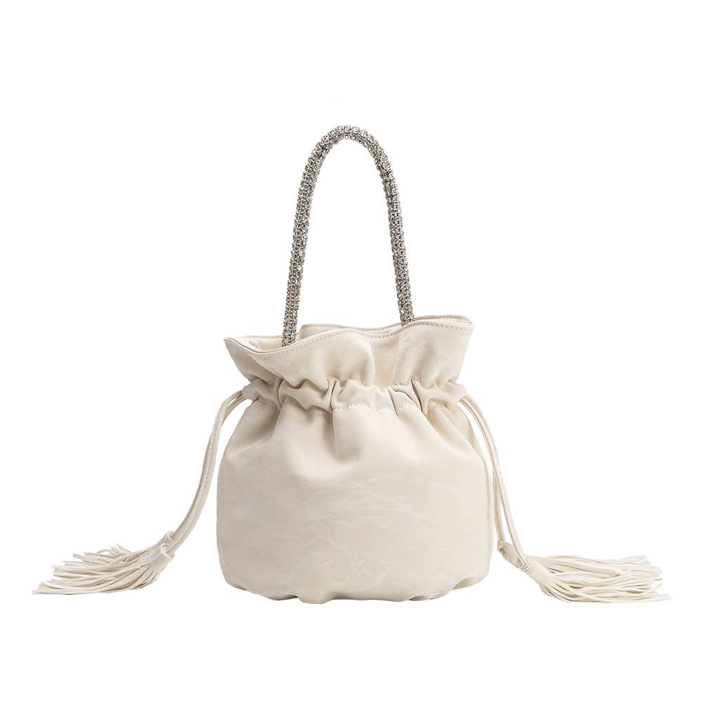 Melie Bianco Starla Vegan Leather Jewel Top Handle Bag - Capri by Sunset & Co.
