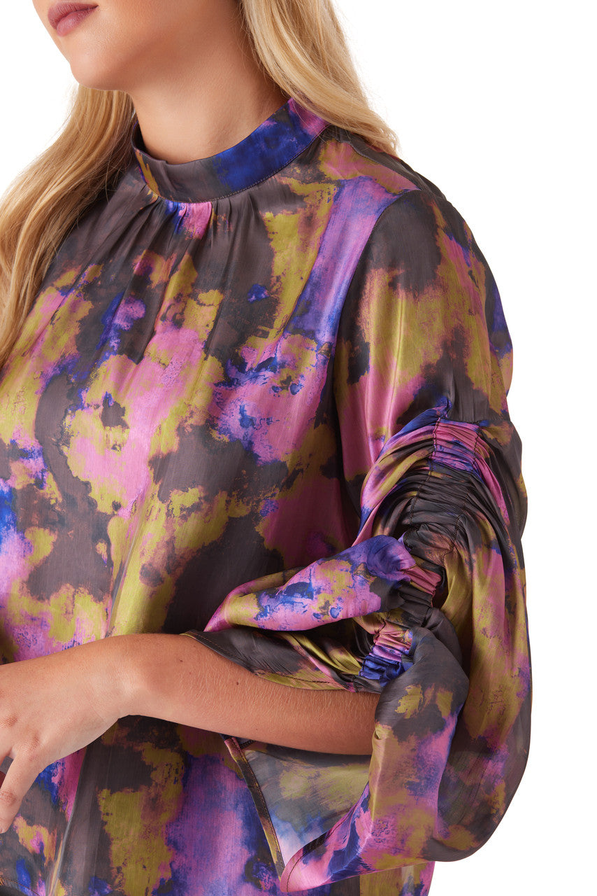 Sibyl Blouse - Blurred Floral Moody
