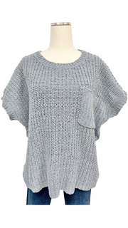 Capri by Sunset Knit Short Sleeve Sweater Top