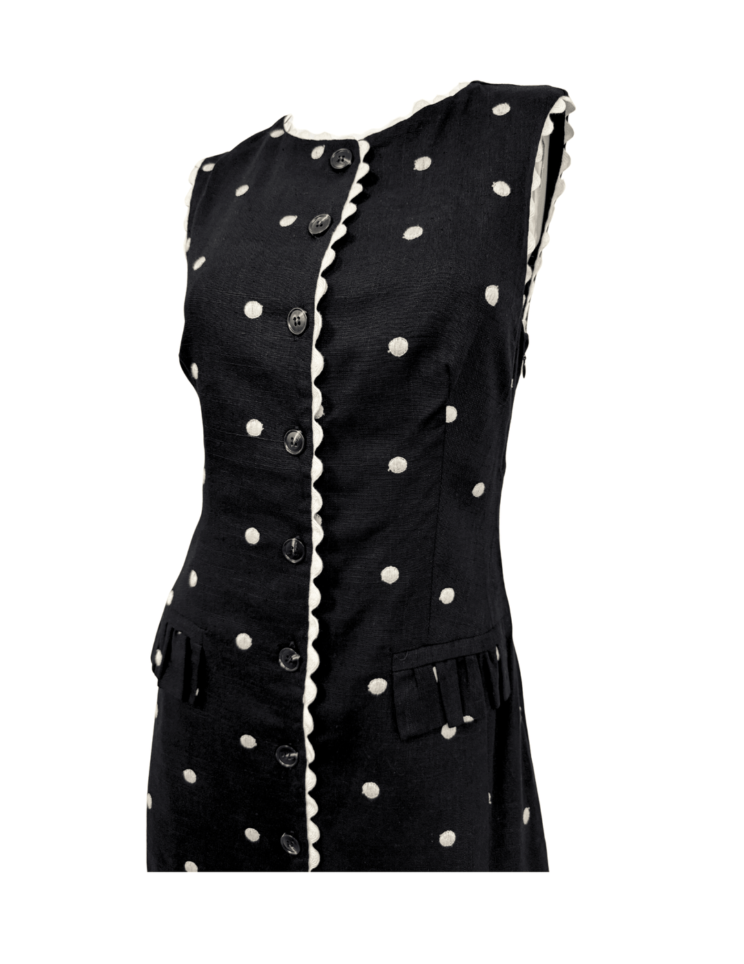 En Saison Heather Embroidered Polka Dot Mini Dress - Capri by Sunset & Co.