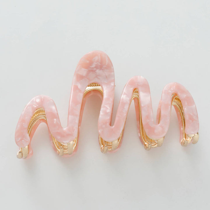 Adorro Willow Large Squiggle Metal Claw Clip - Capri by Sunset & Co.