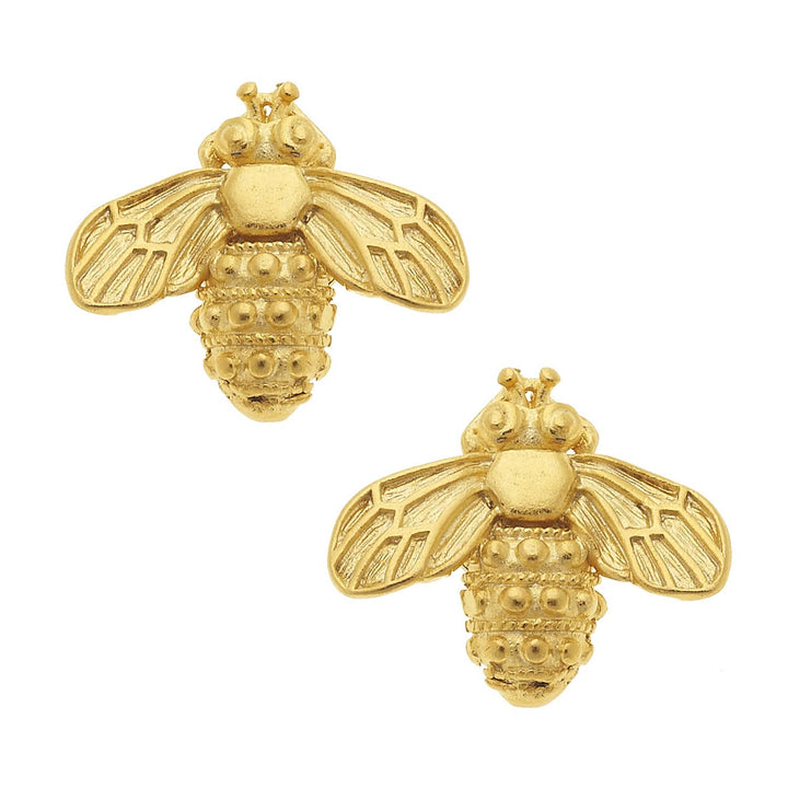 Susan Shaw Gold Bee Stud Earrings - Capri by Sunset & Co.