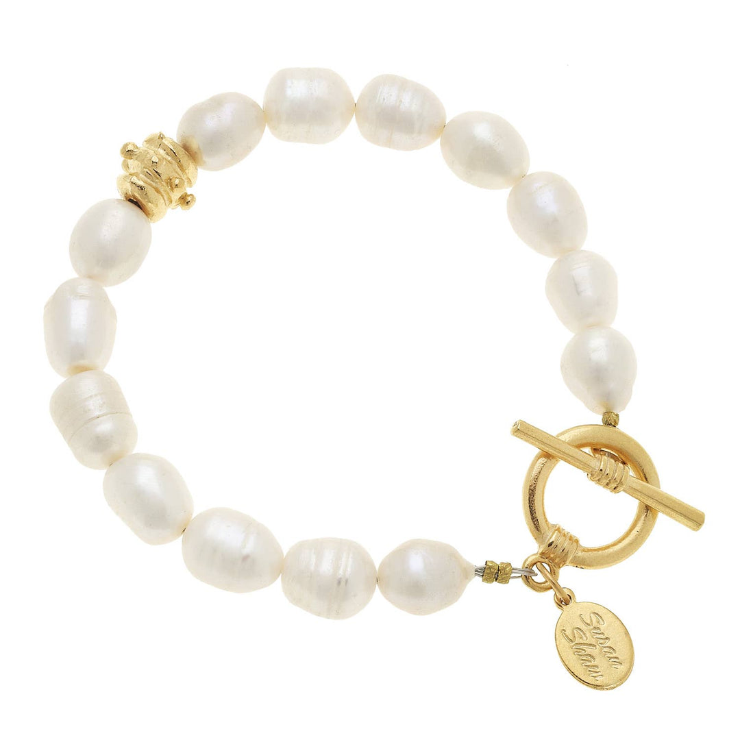 Susan Shaw Genuine Freshwater Pearl Bracelet - Capri by Sunset & Co.