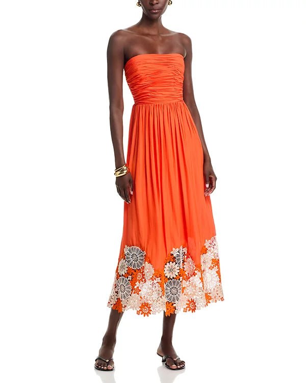 Ramy Brook Milani Embellished Strapless Midi Dress - Capri by Sunset & Co.