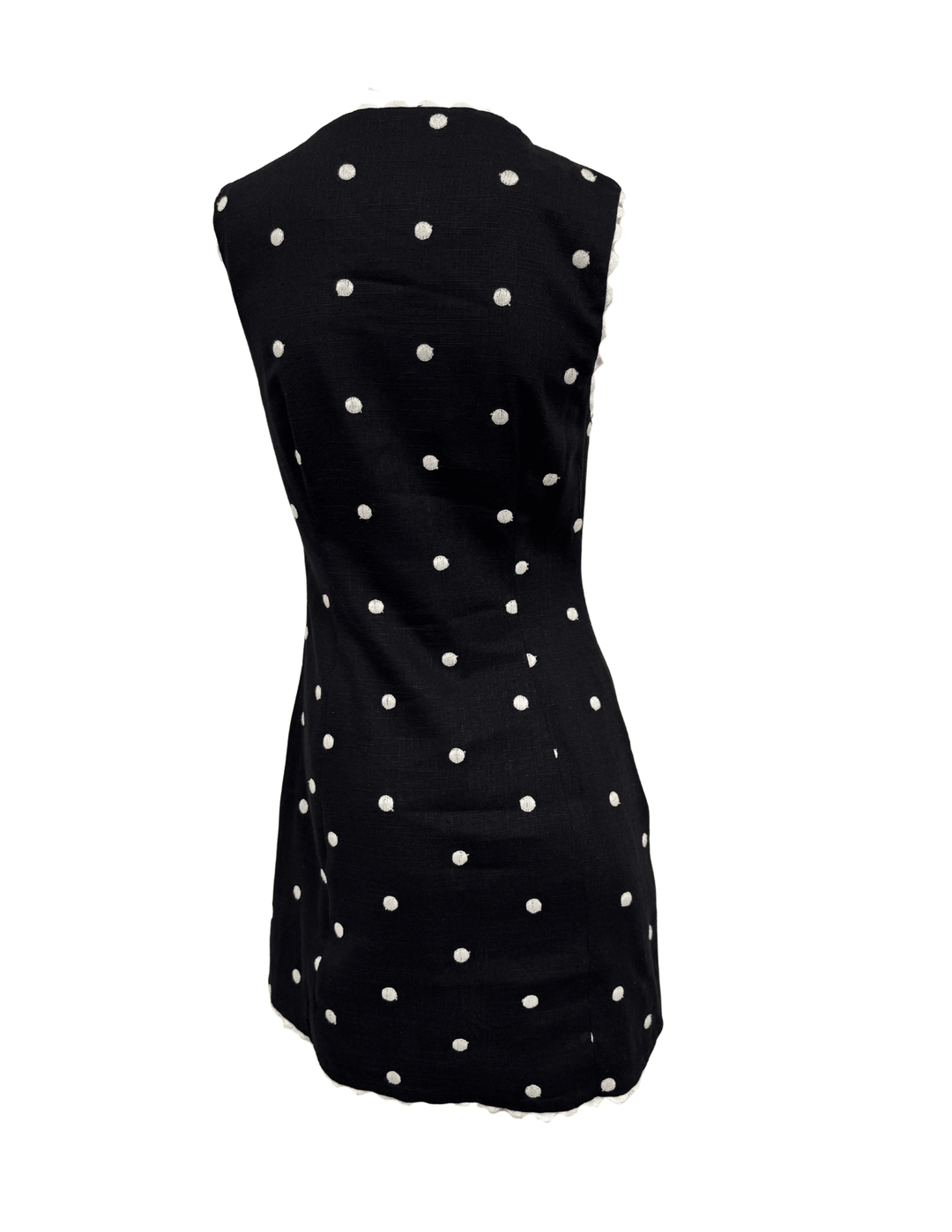 En Saison Heather Embroidered Polka Dot Mini Dress - Capri by Sunset & Co.