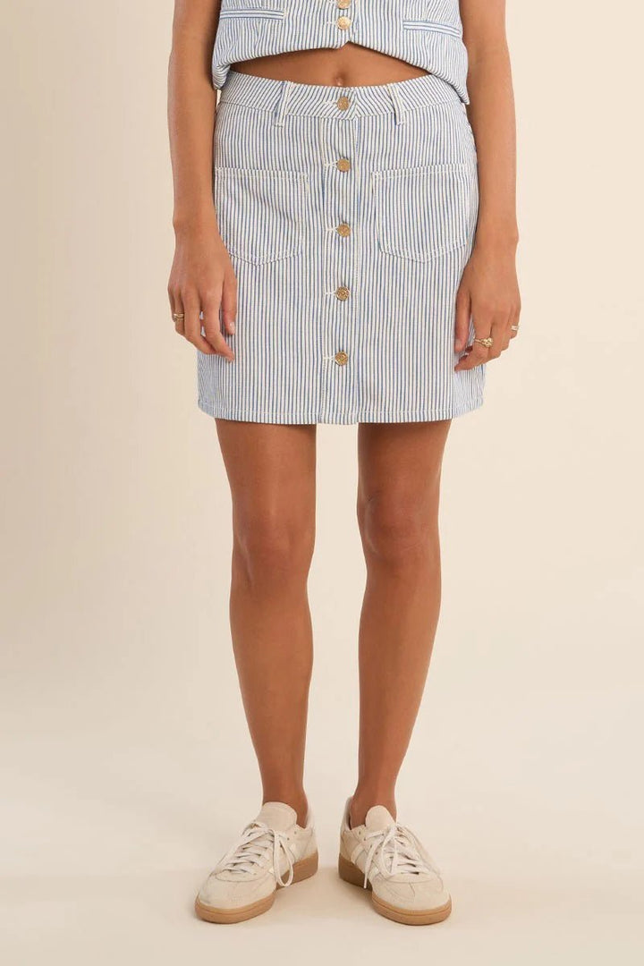 Molly Bracken Button Up Skirt - Capri by Sunset & Co.