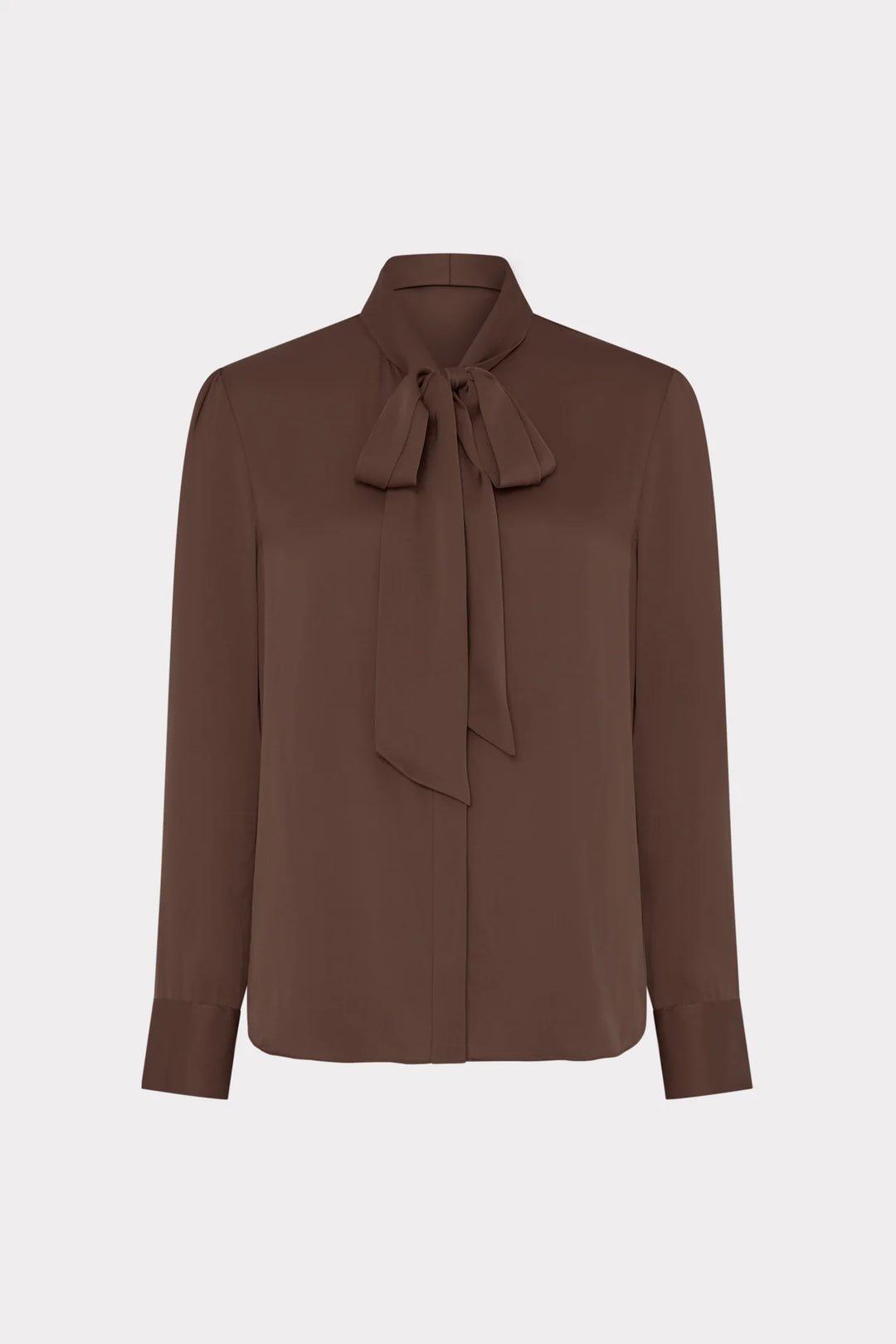 Milly Tie Neck Silk Blouse - Capri by Sunset & Co.