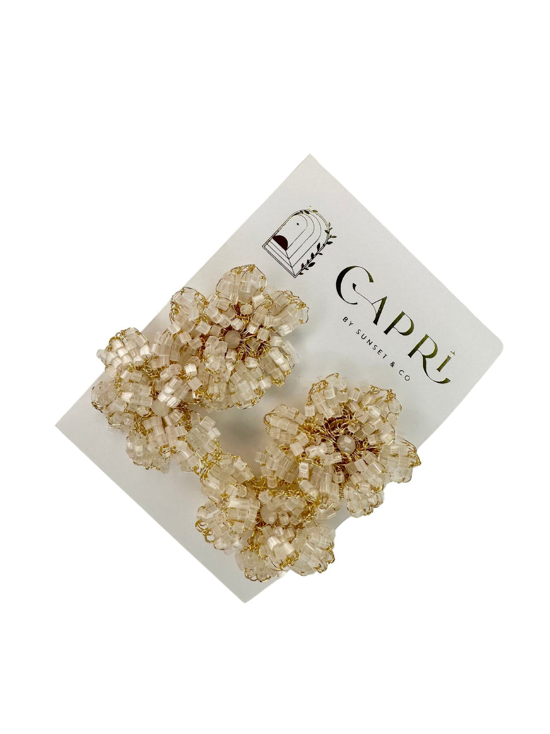 Lavish Double Flower Earrings - Capri by Sunset & Co.