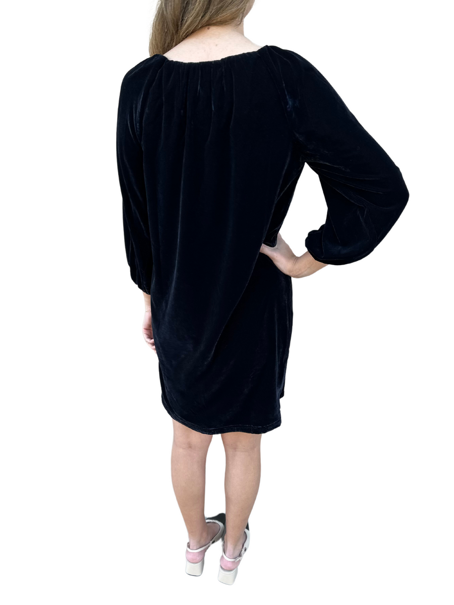Frances Velvet Dress - Black