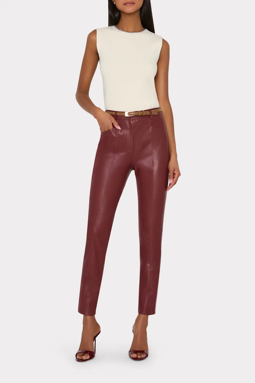 Milly Rue Faux Leather Pants
