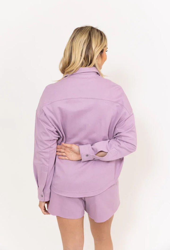 Karlie Solid French Terry Pocket Top - Capri by Sunset & Co.