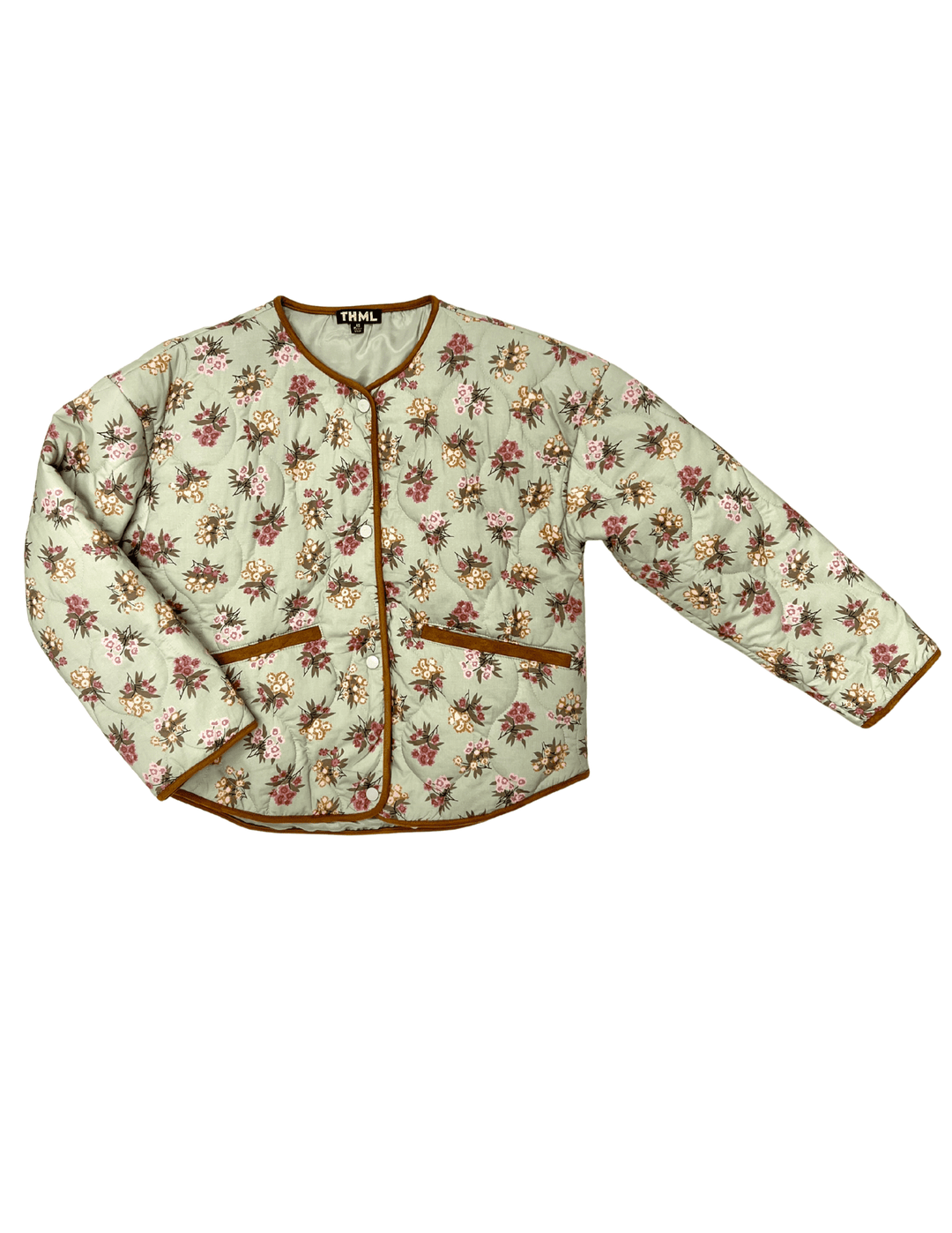 THML Floral Quilted Jacket - Capri by Sunset & Co.