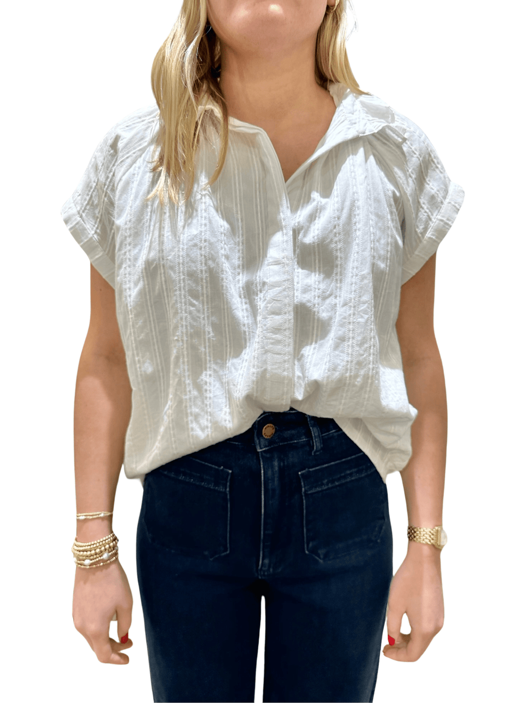 Never A Wallflower Vicki Button Down Top - Capri by Sunset & Co.