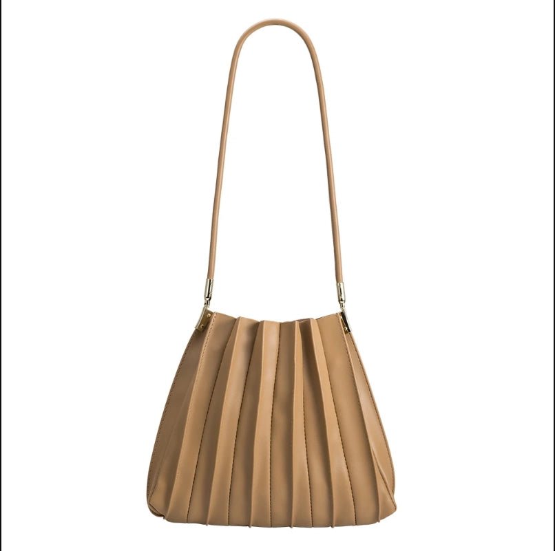 Melie Bianco Carrie Pleated Vegan Shoulder Bag - Capri by Sunset & Co.