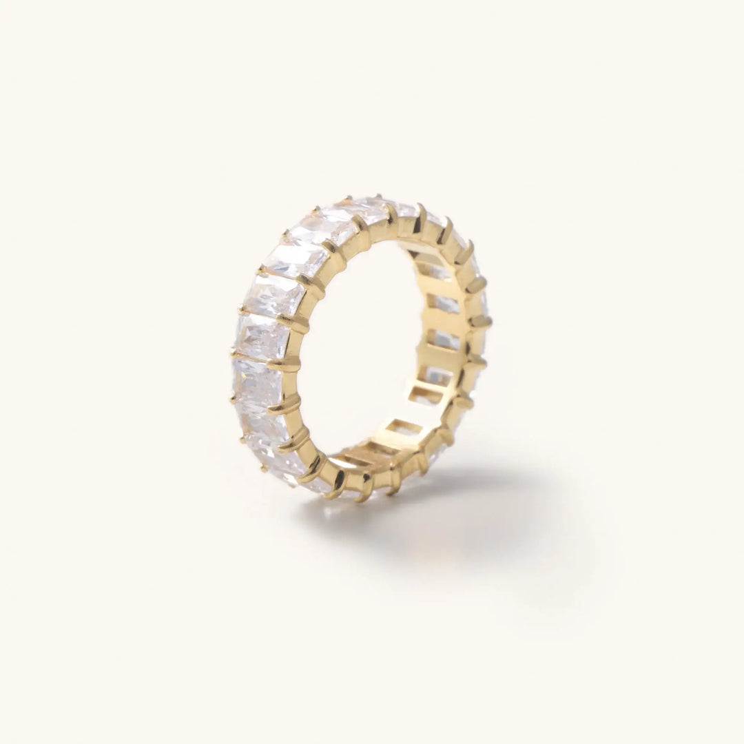Nikki Smith Designs Waterproof Gold Crystal Ring - Capri by Sunset & Co.