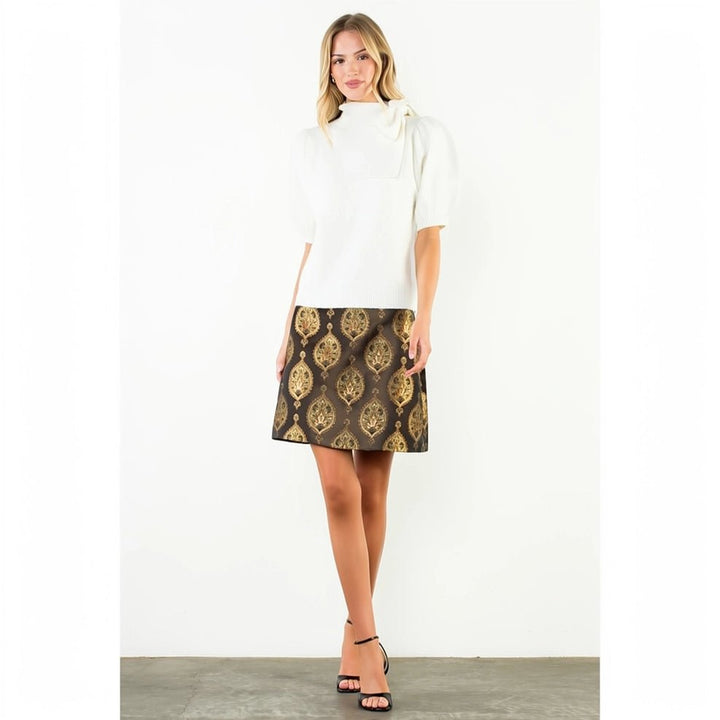 Pattern Shiny Skirt - Capri by Sunset & Co.