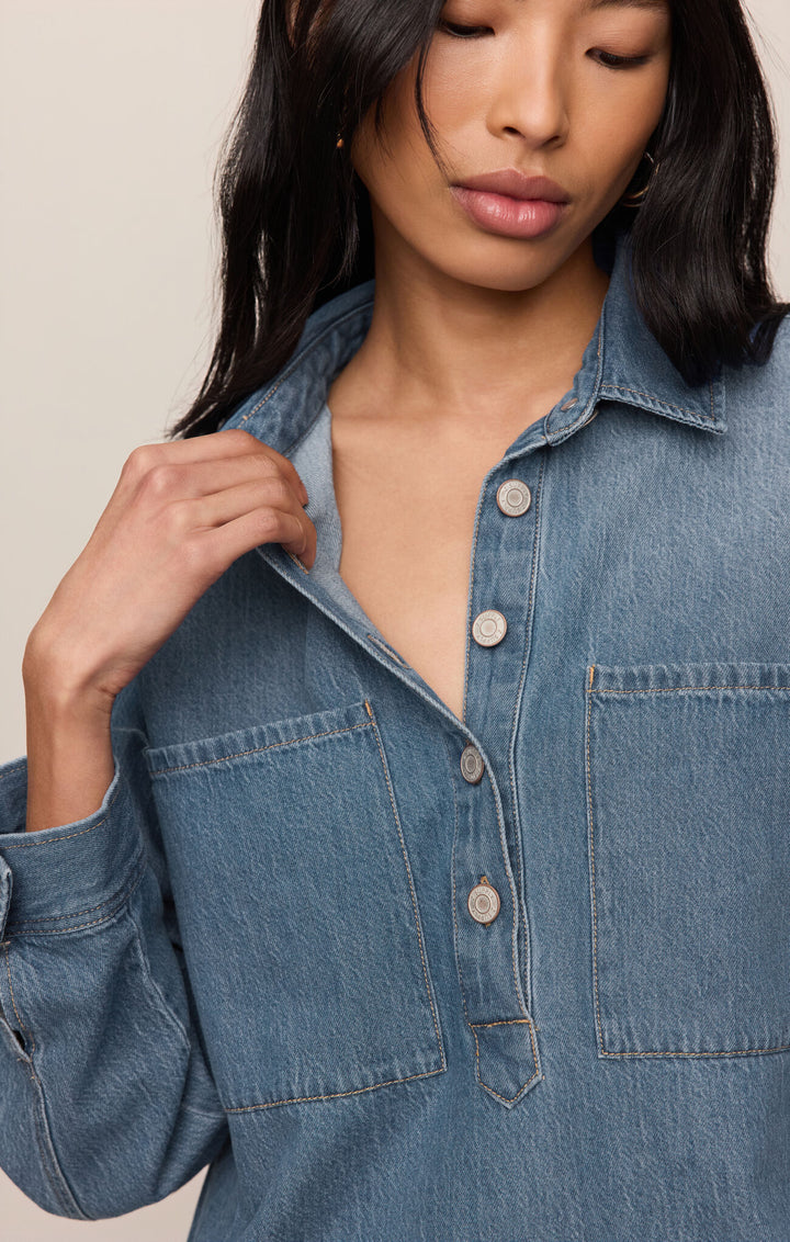 Z Supply Lucie Denim Shirt Dress