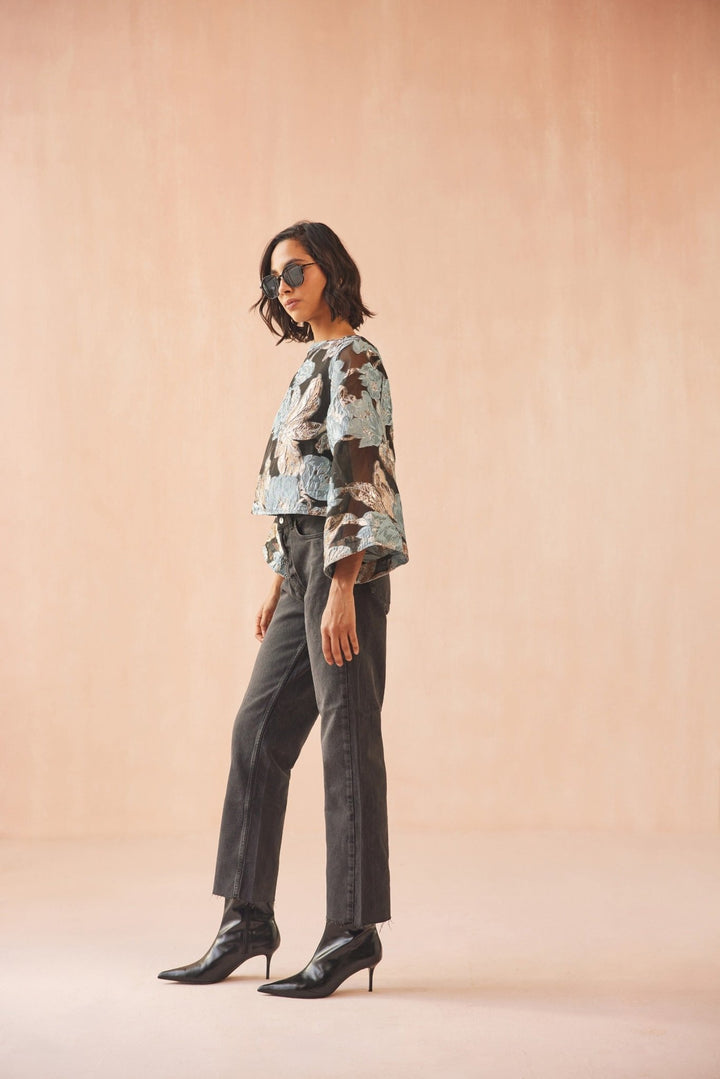 Omika Peyton Blouse - Capri by Sunset & Co.