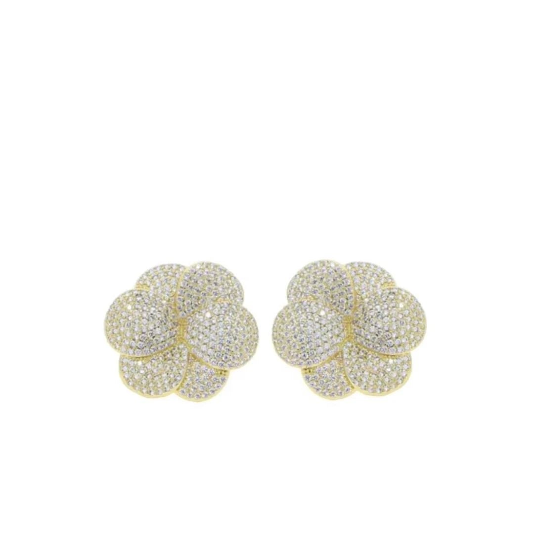 Accessory Concierge Pave Bloom Studs - Capri by Sunset & Co.