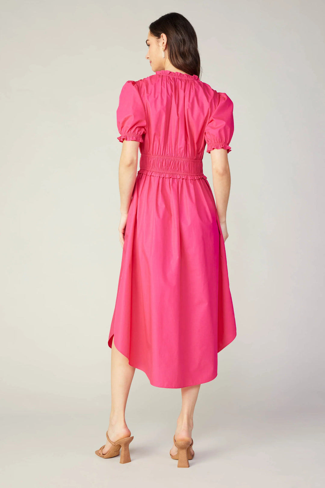 Current Air Ruffled Surplice Midi Dress