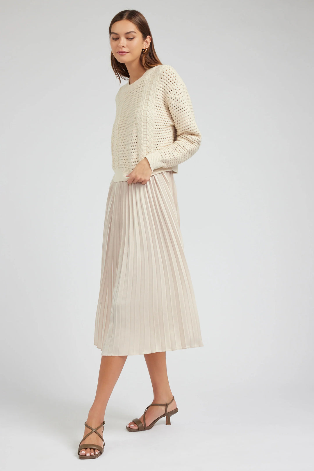 Current Air Sweater & Pleated Dress Set