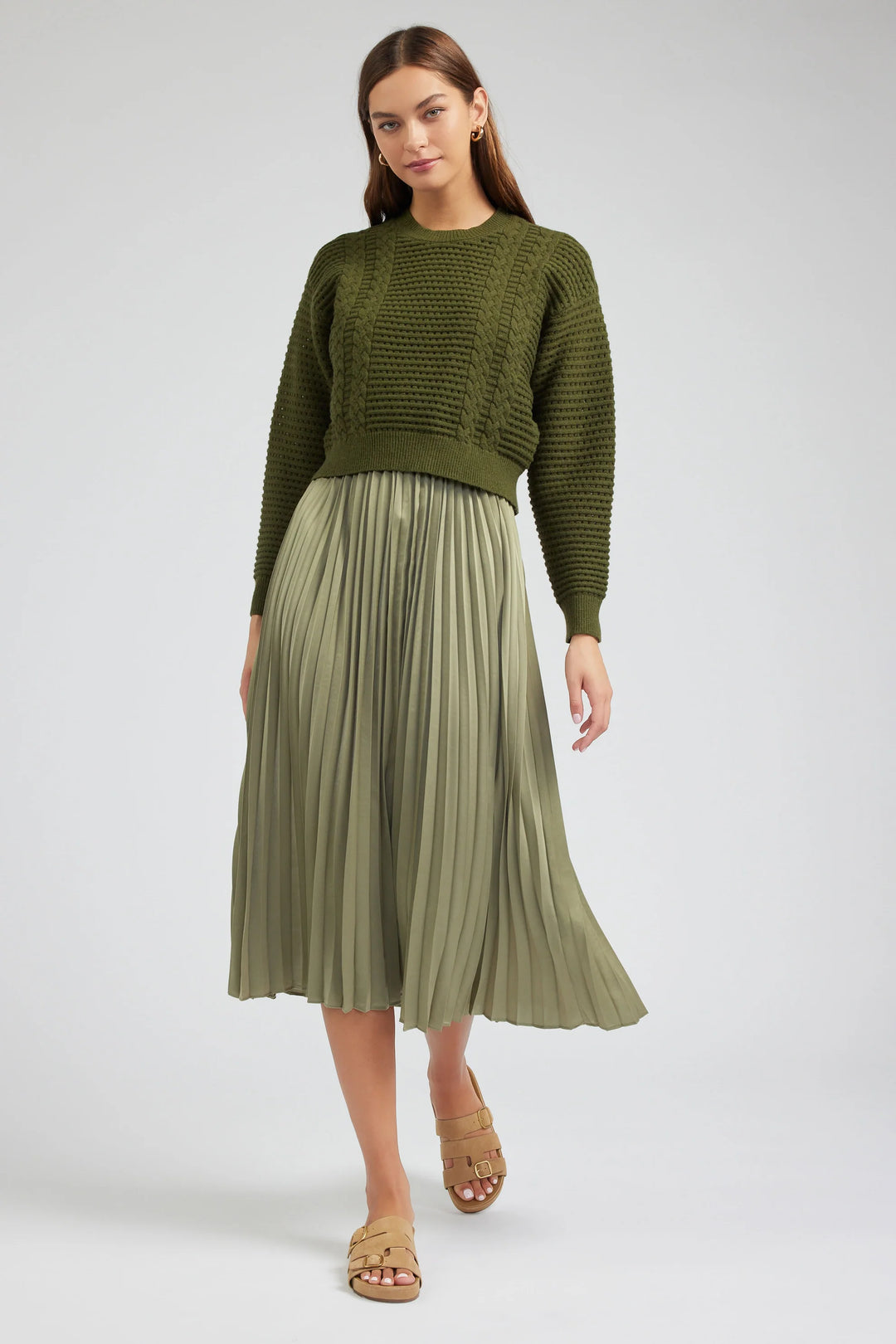 Current Air Sweater & Pleated Dress Set