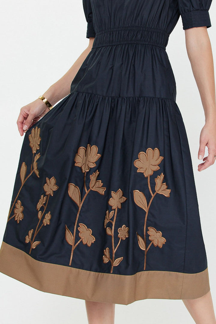 Current Air V Neck Midi Dress - Capri by Sunset & Co.
