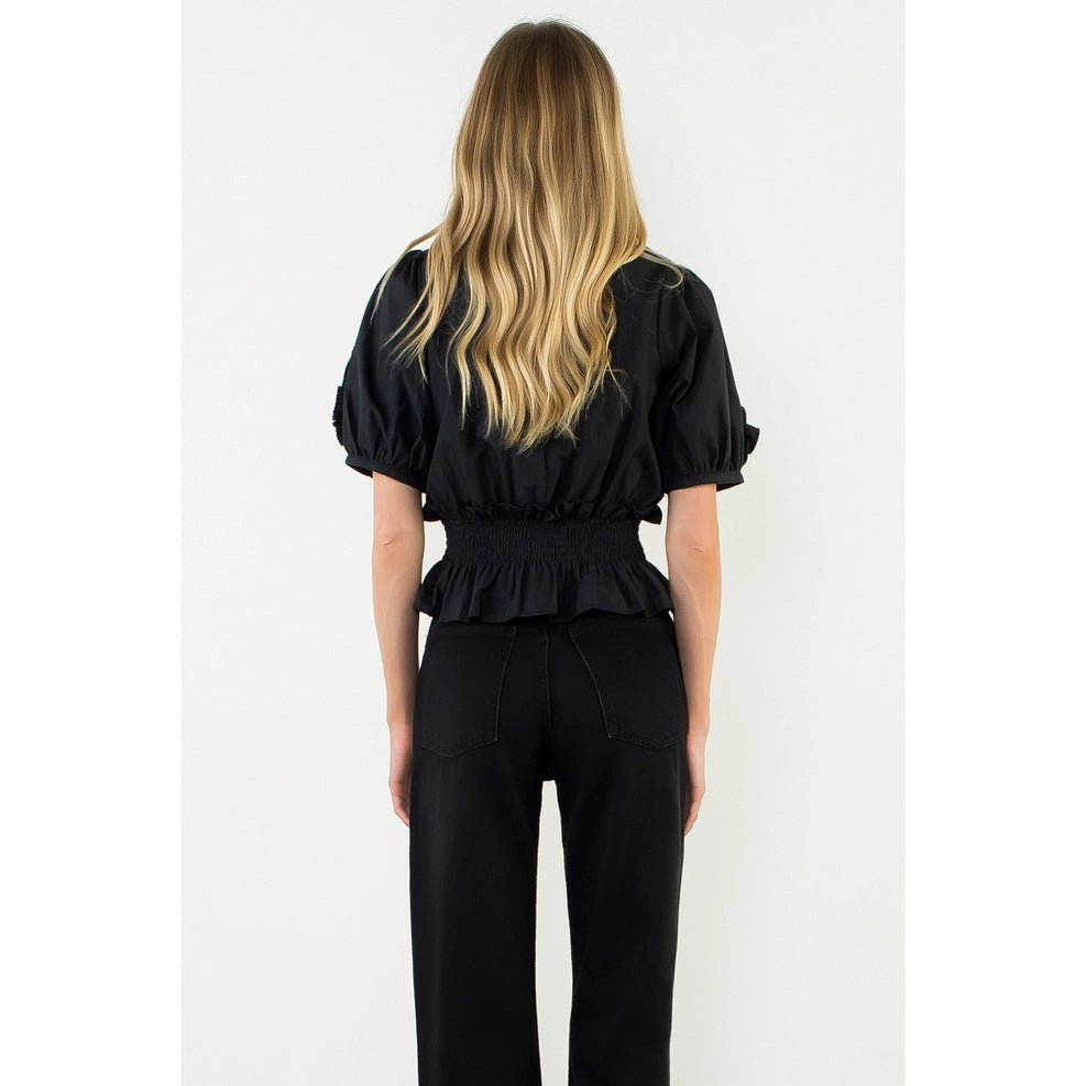 Ruffled Detail Top - Capri by Sunset & Co.