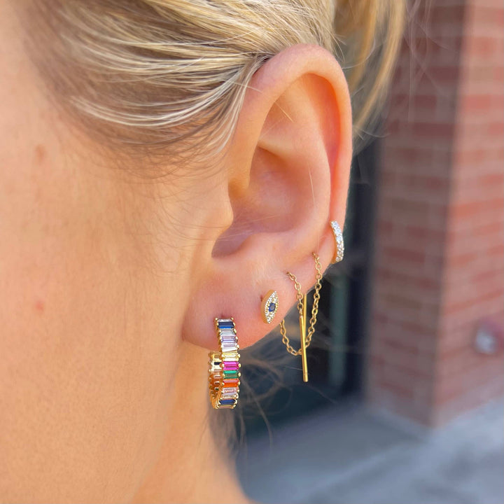 Rainbow Shimmer Hoops