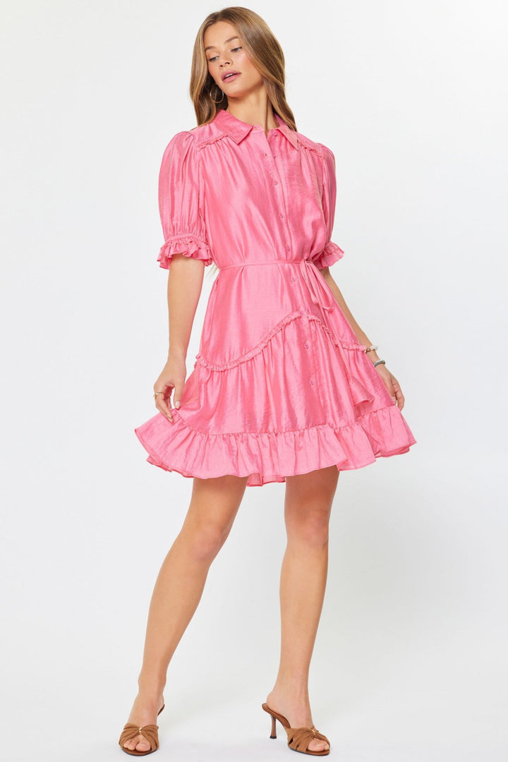Current Air Ruffle Mini Dress - Capri by Sunset & Co.
