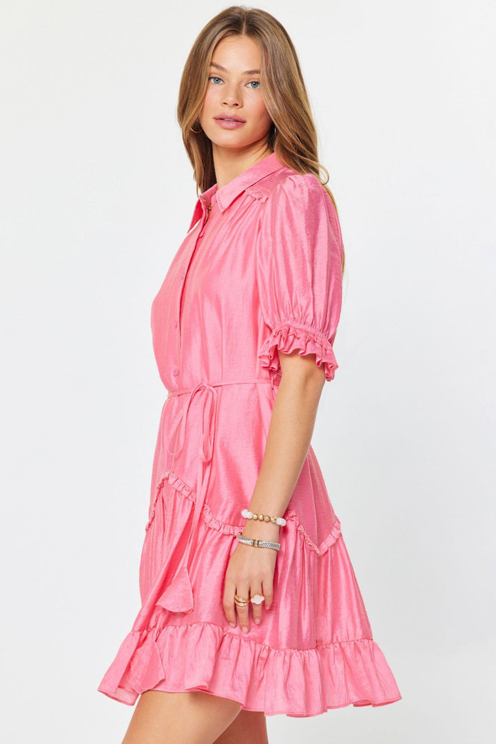 Current Air Ruffle Mini Dress - Capri by Sunset & Co.