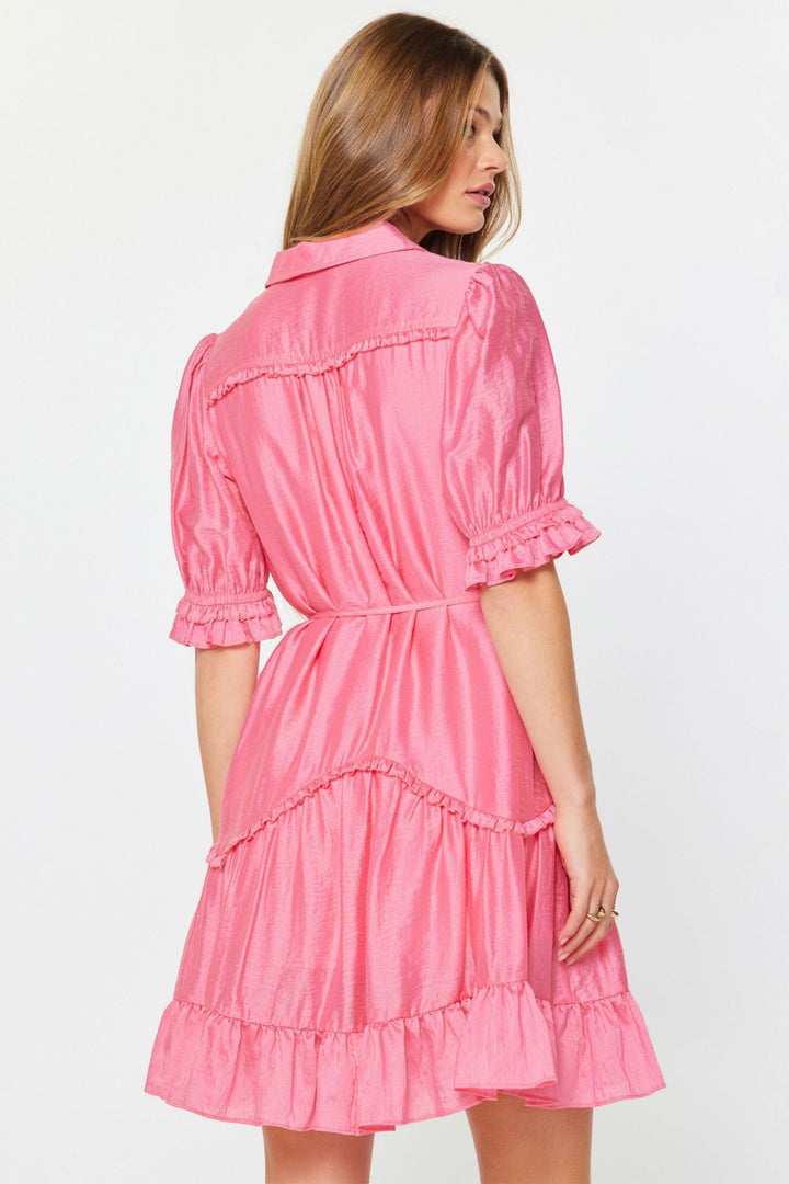 Current Air Ruffle Mini Dress - Capri by Sunset & Co.