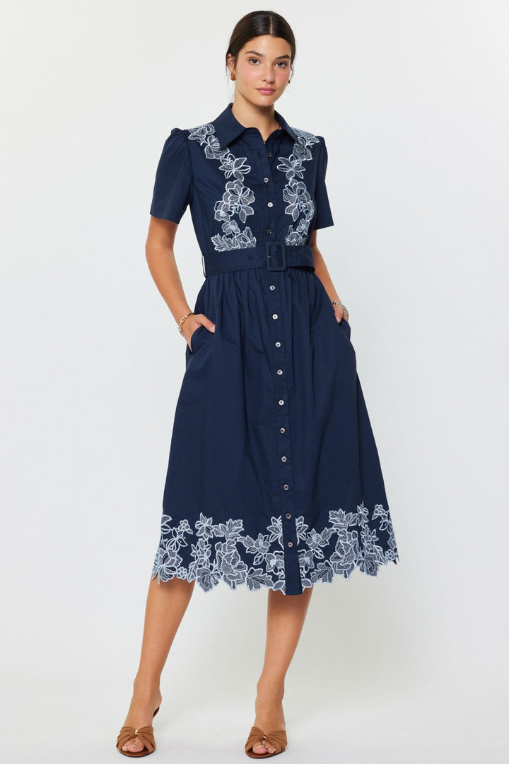 Current Air Embroidered Midi Dress - Capri by Sunset & Co.