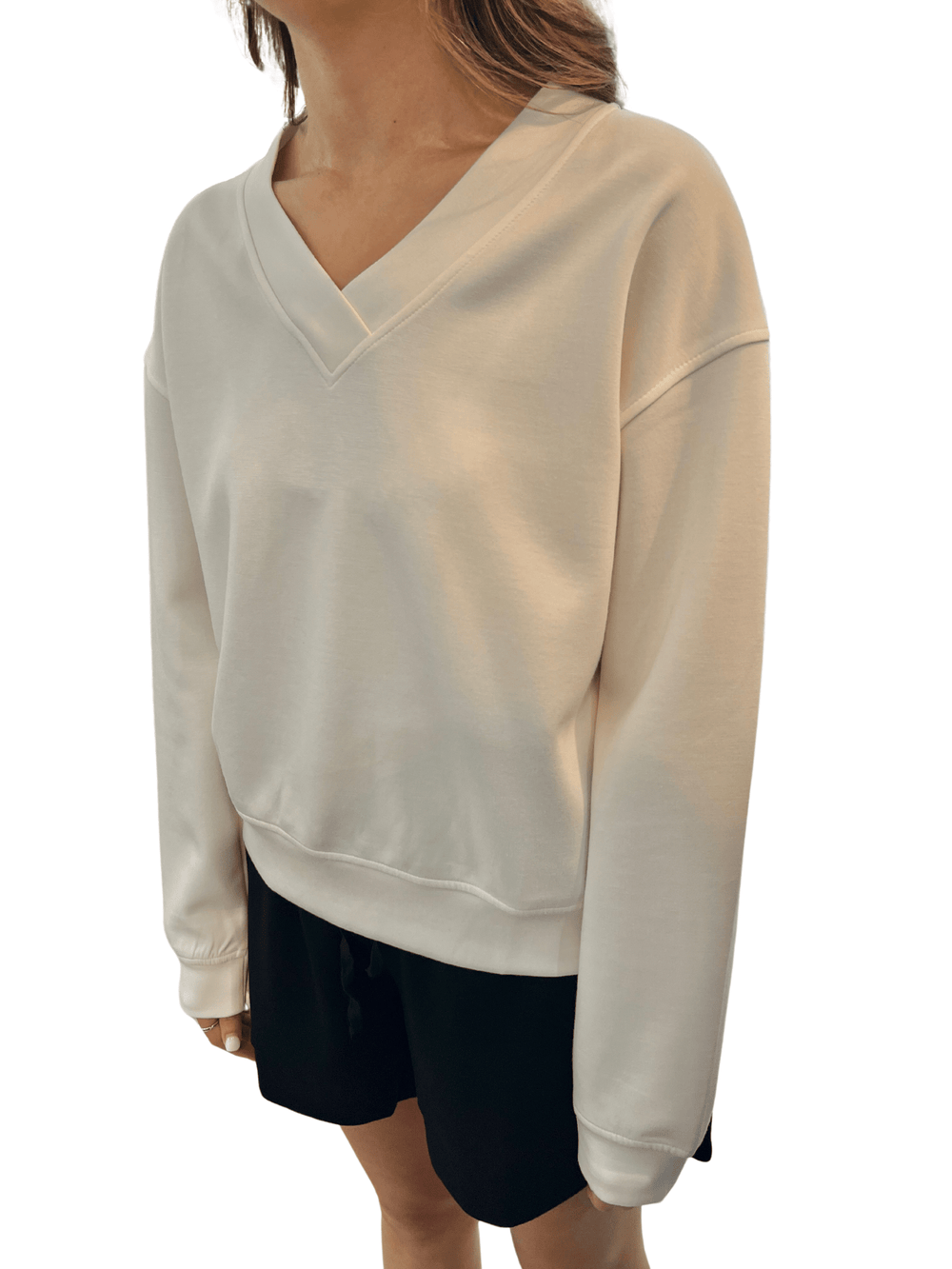 P. Cill V Neck Pullover - Capri by Sunset & Co.