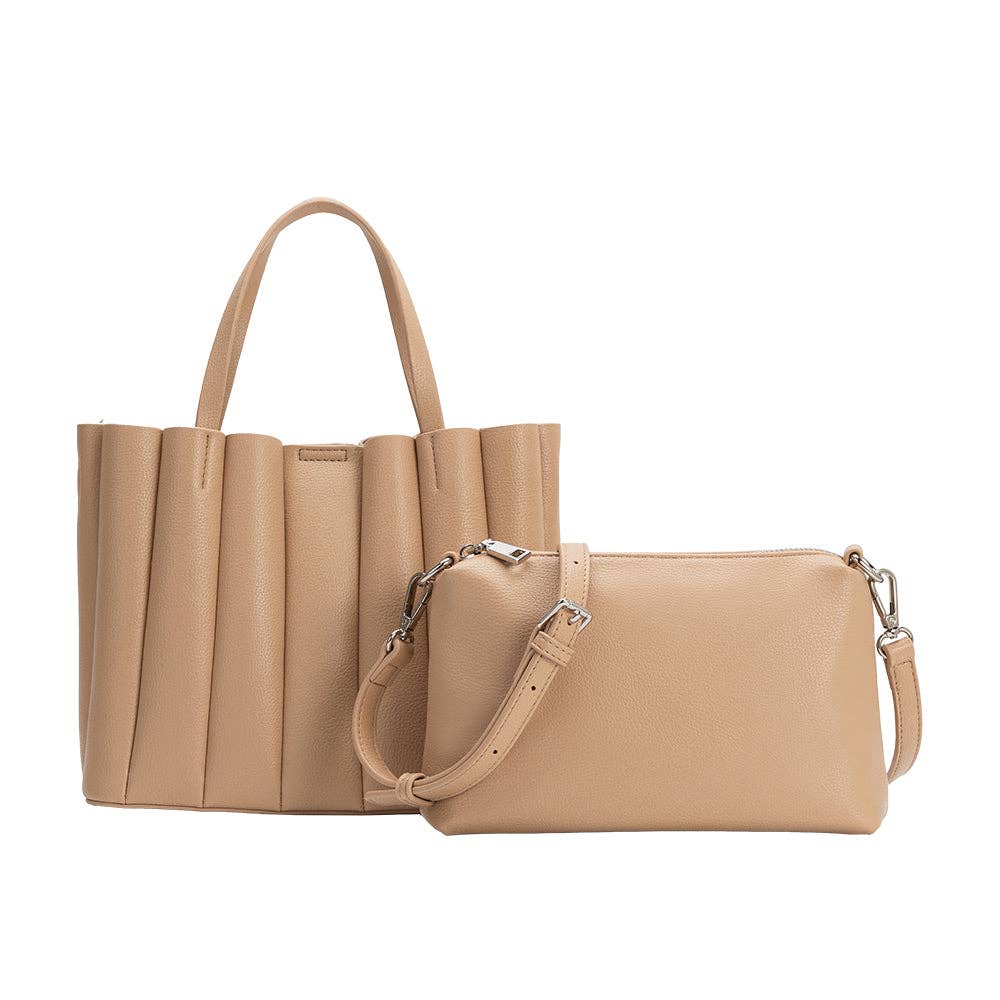 Melie Bianco Adela Recycled Vegan Leather Tote Bag - Capri by Sunset & Co.