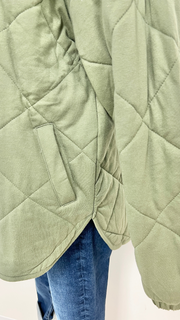Quilted Jersey Jacket - Olive